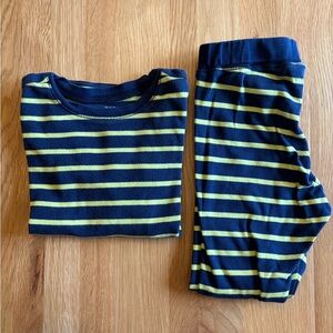 Gap Kids Blue and Yellow Striped Pajama Set
